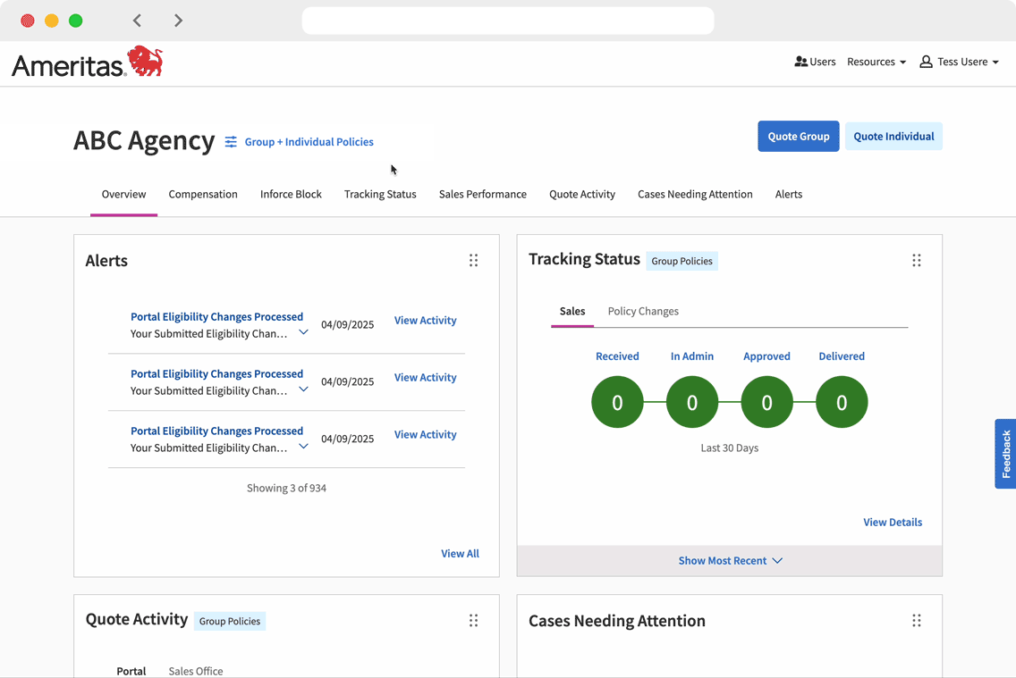 access your book of business