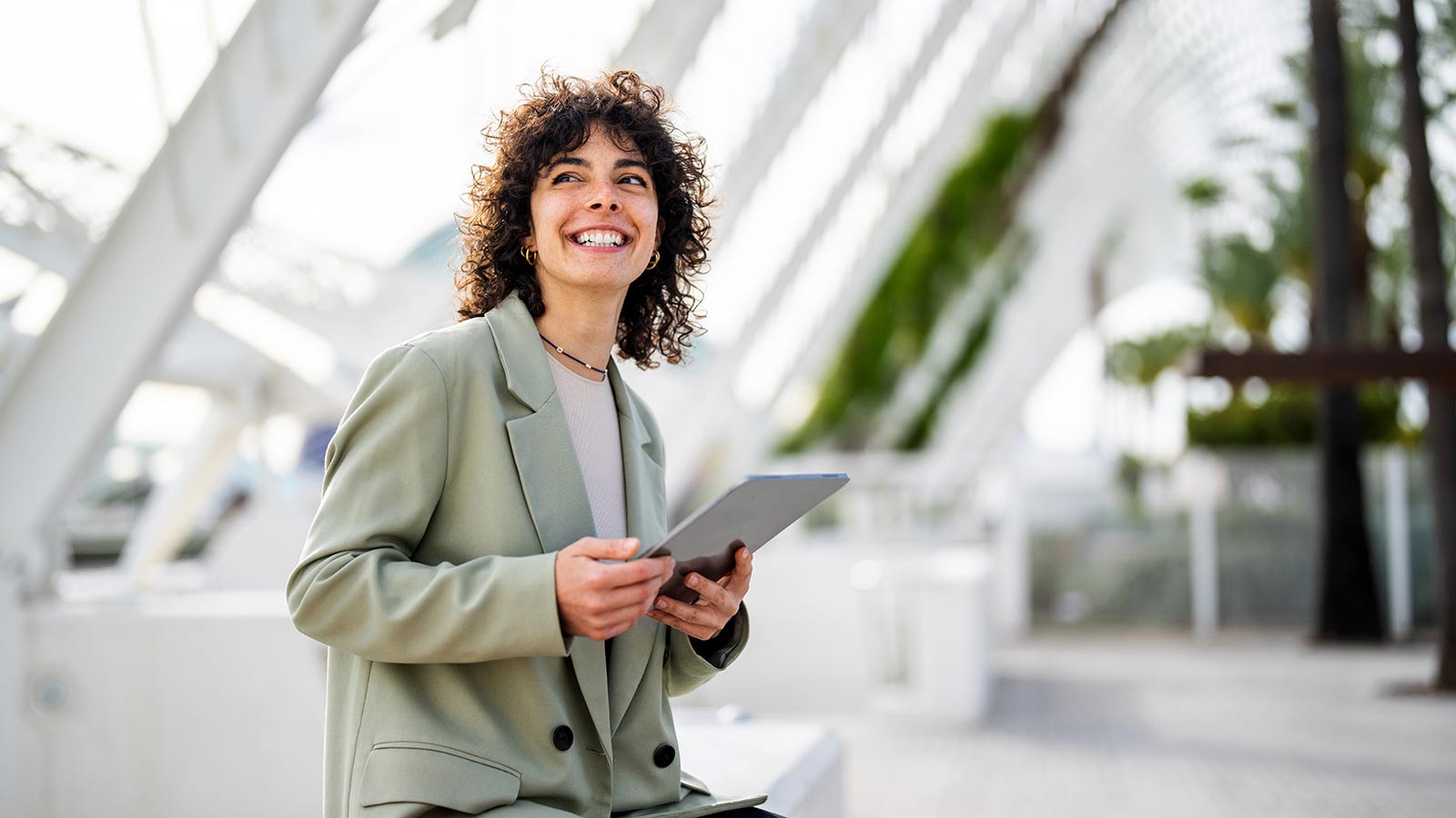 Adult businesswoman looking for a new job