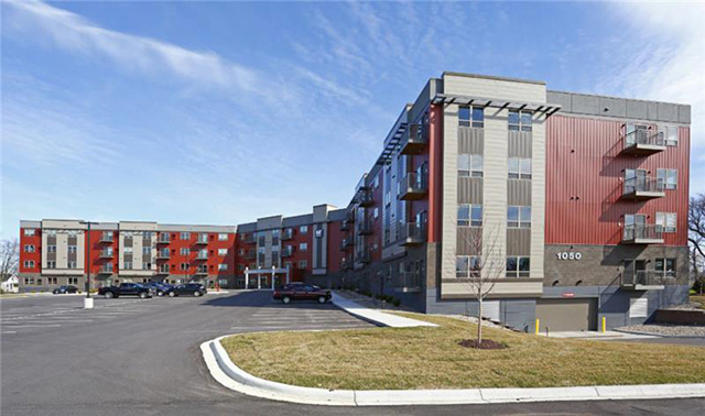 Apartment building in Lincoln, Nebraska.