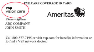 VSP Vision Provider Insurance Card